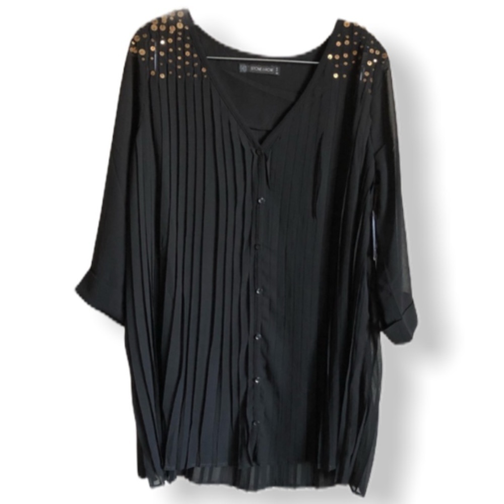 NWT Volcom‎ Stone Row Black Tunic Blouse